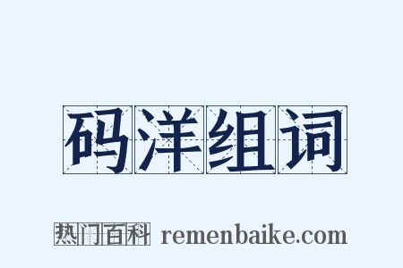 码洋组词是什么意思的图片